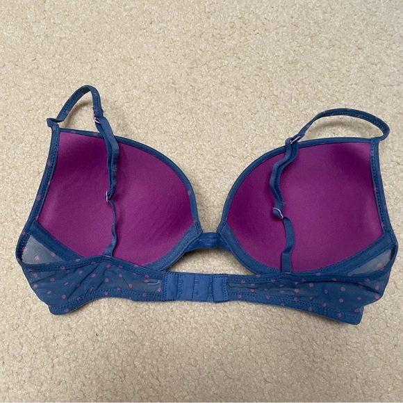 Xhilaration Intimates Blue Pink Polkadot Bra 34B - Picture 2 of 4